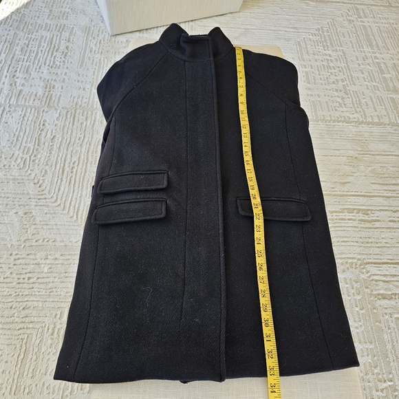 New! J. Crew Sz 4 Toscana Black Coat Italian Stadium-cloth Wool blend Womens NWT - Picture 11 of 16